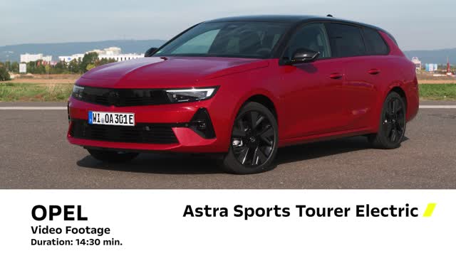 Footage: Opel Astra Sports Tourer Electric.