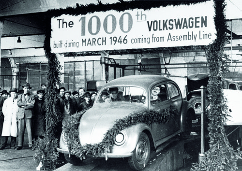 VW feierte 1946 den 1000sten Käfer.