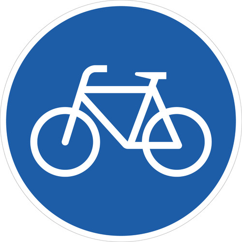 Verkehrsschild Z 237: Radfahrer müssen den Weg benutzen.