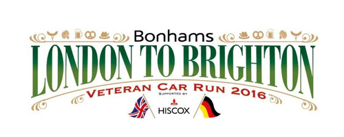 &quot;Bonhams London to Brighton Veteran Car Run supported by Hiscox&quot;.