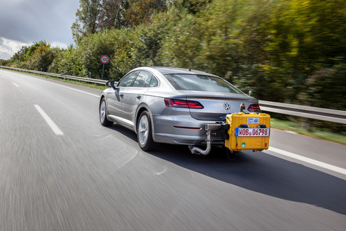 Schadstoff- und Verbrauchsmessung bei Volkswagen.