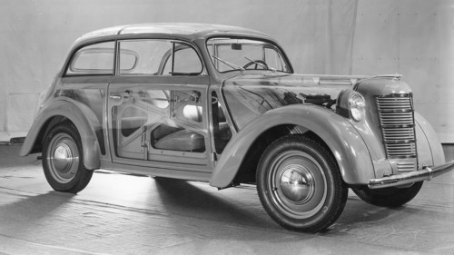 Röntgenschnitt des Opel Kadett (1938).
