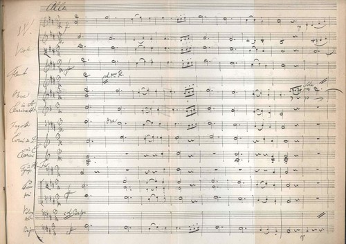 Faksimile von Schuberts Autograph der Unvollendeten Dritter Satz.