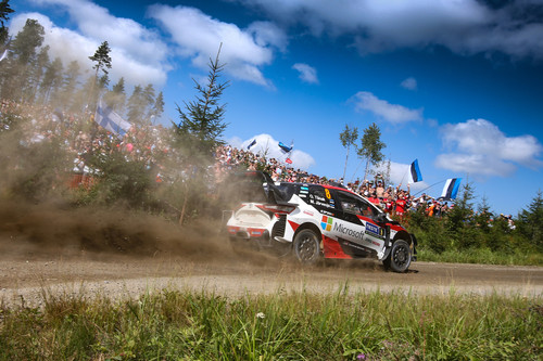 Toyota Yaris WRC bei der Rallye Finnland 2018.