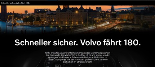Volvo-Internetauftritt.