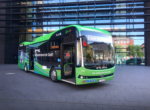 BYD e-Bus der Bochum-Gelsenkirchener Straßenbahnen.
