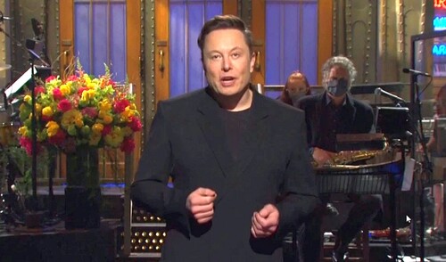 Elon Musk in der NBC-Unterhaltungssendung „Saturday Night Live“.