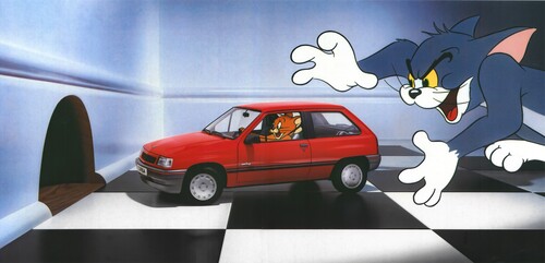 Werbung für den Opel Corsa A.