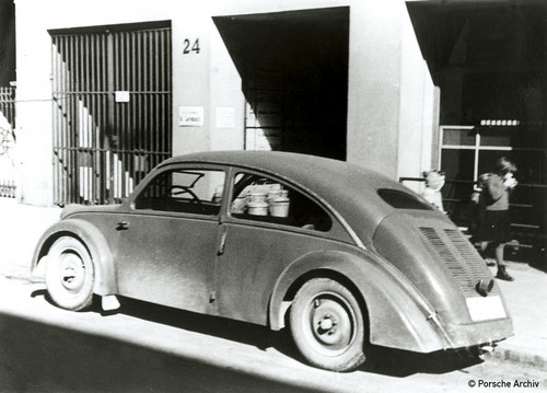Vorläufer des VW Käfer: der für NSU gebaute Porsche Typ 32 (1934).