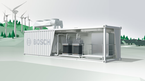 Elektrolyse-Modul zur Wasserstoff-Herstellung von Bosch.