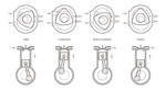 Funktionsweise von Wankel- und Hubkolbenmotor (u.) im Vergleich.