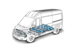 „Natural Power“-Modell mit Erdgasmotor: Die Erdgasanlage im Fiat Ducato.