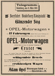 Opel war schon früh im Motorsport erfolgreich.