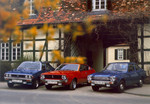 Start von Mitsubishi 1977 in Deutschland (von links): Galant, Celeste und Lancer..
